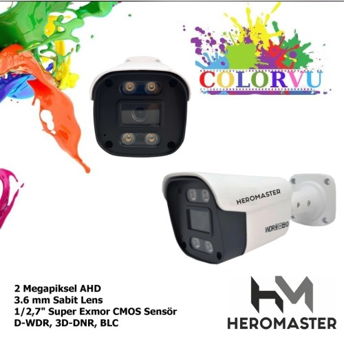 Heromaster Gece Renkli Night Color 2 Mp Ahd Kamera