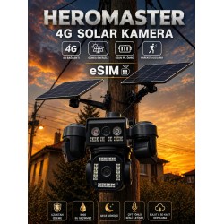 Heromaster 4G,e-sim solar kamera 4 Lens